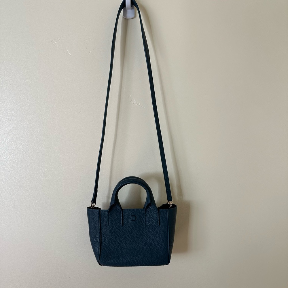 Yvonne Kone Navy Blue Leather Mini Tote – Made in Italy - Picture 5 of 6